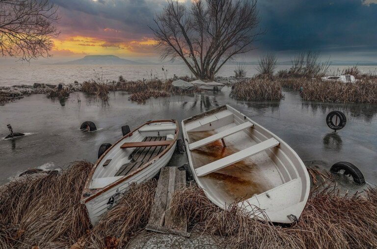 Csodás képek a téli Balatonról