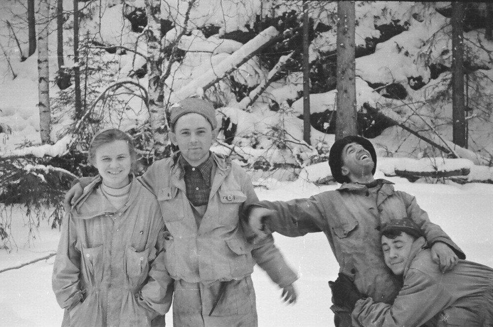 A Gyatlov-csapat négy tagja január 28-án: Dubinina, Krivonischenko, Thibeaux-Brignolle és Slobodin