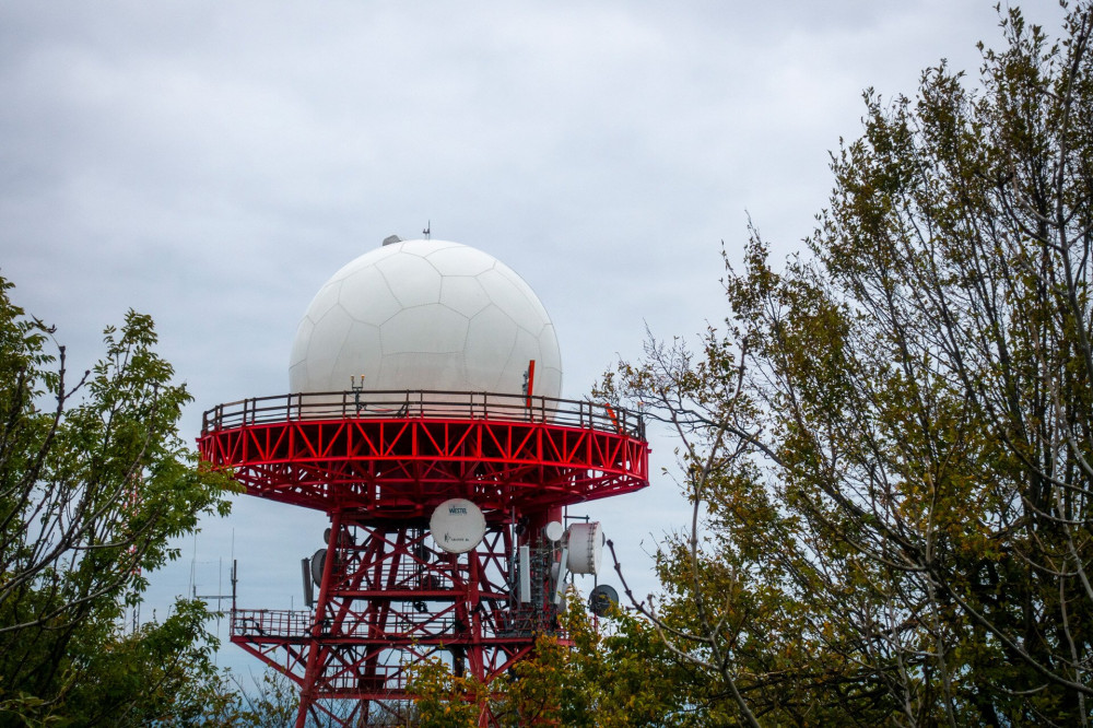 A Kőris-hegyen lévő távolkörzeti radar