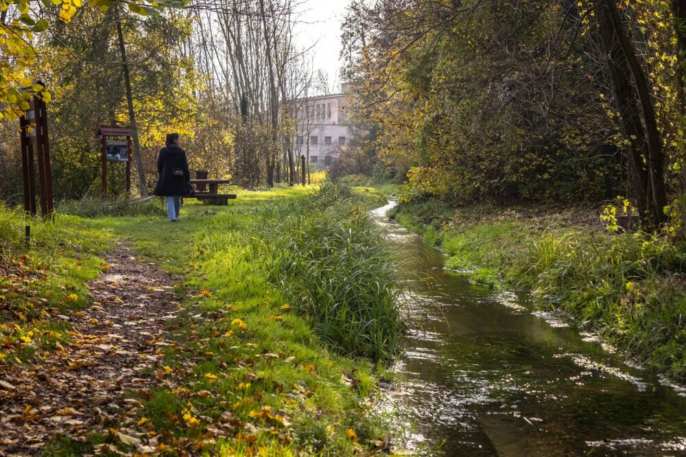 A Tapolca patak a Tapolcafő-forrás tanösvényen