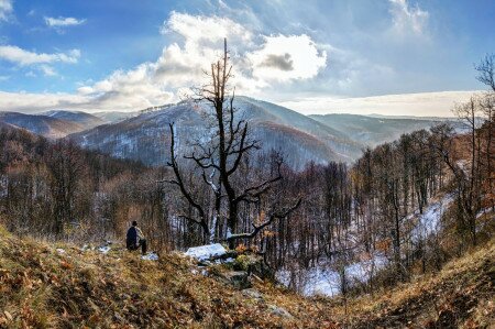 Panorámák a mátrai hóhatár két oldalán